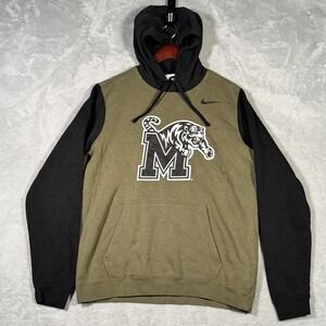 Memphis Tigers Hoodie Mens Medium NCAA Basketball Nike Pullover Tiger Basketball